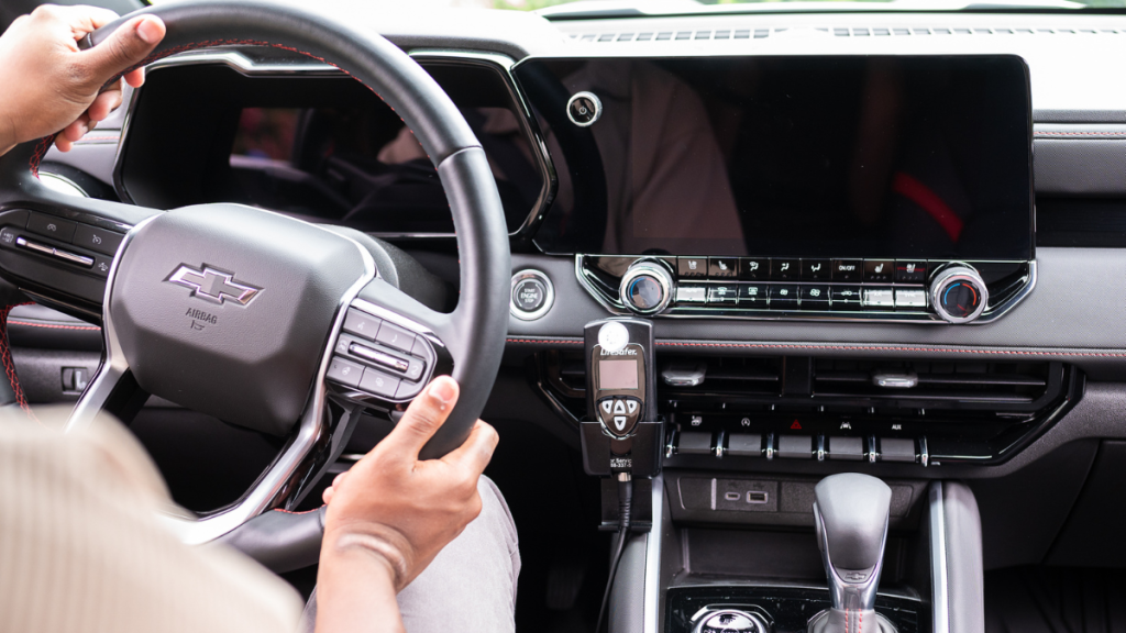 Ignition interlock device in car